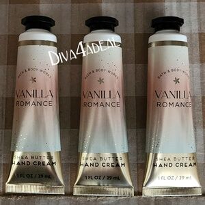 3X Bath & Body Works VANILLA ROMANCE 1 oz Mini/Travel Size Hand Creams